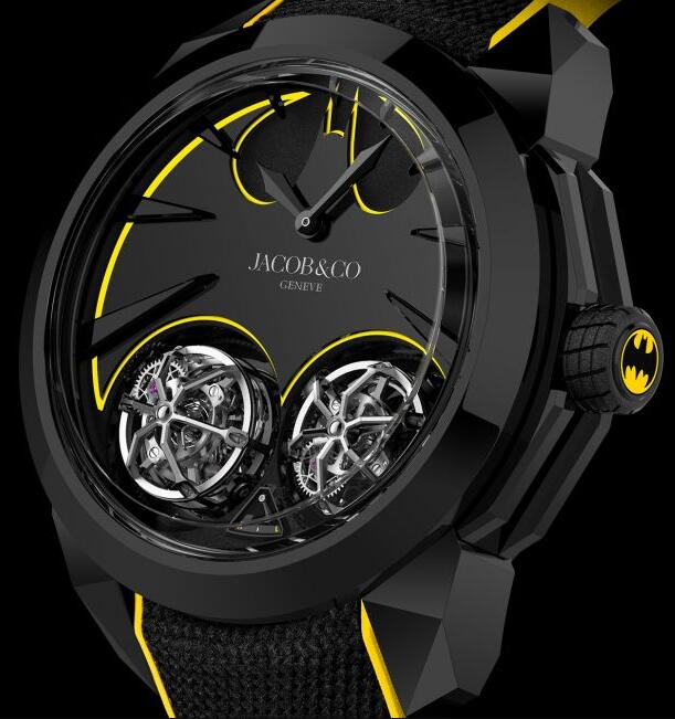 Jacob & Co Replica watch GOTHAM CITY BLACK DLC TITANIUM DC100.11.AA.AA.A